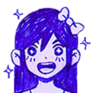 🤩 อนิเมะ, การ์ตูน, ผู้หญิง, โบว์, ยิ้ม telegram sticker