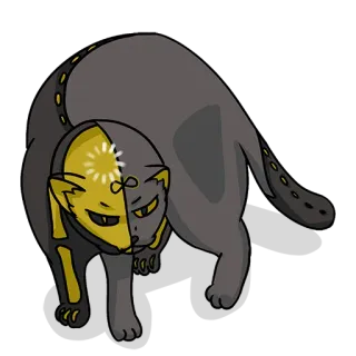 🤨 猫, 动物, 角色, 幻想, 贴纸 telegram sticker
