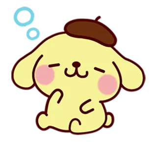 🐹 Pom Pom Purin Pom Pom Purin, Sanrio, chien, kawaii, mignon, dessin animé telegram sticker