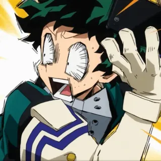 🥦 Izuku Midoriya My Hero Academia 애니메이션, 만화, 나의 히어로 아카데미아, 미도리야 이즈쿠, 팬아트, 캐릭터, 만화 telegram sticker
