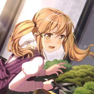 😟 Anime, Chica, Linda, Tijeras, Coletas, Delantal telegram sticker