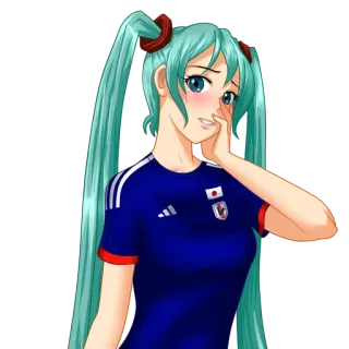 😊 Hatsune Miku Anime, Vocaloid, Hatsune Miku, Japan, Japanisch, Mädchen, Cartoon whatsapp sticker