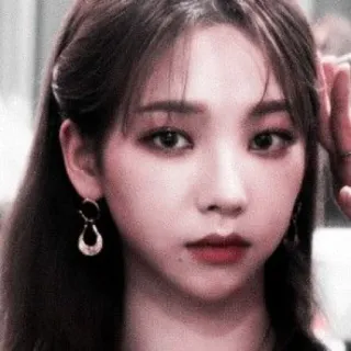😥 mujer, retrato, belleza, asiática, cara, coreana, ídolo whatsapp sticker