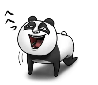 😳 へへっ Panda, Zwierzę, Słodki, Kreskówka, Szczęśliwy telegram sticker