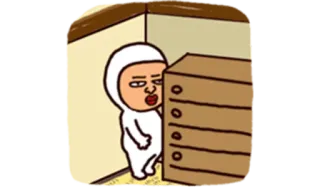 😣 cartone animato, personaggio, divertente, carino, disegno, illustrazione whatsapp sticker