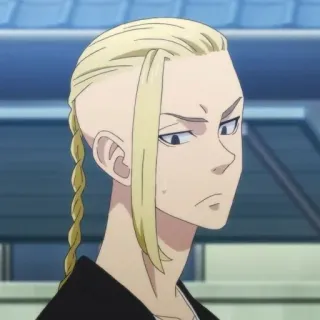 🍙 Ken Ryuguji Tokyo Revengers Anime, Personaggio, Ken Ryuguji, Tokyo Revengers, Biondo, Treccia telegram sticker
