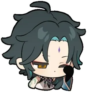 🥱 Xiao Genshin Impact Chibi, Anime, Videogame, Personage, Genshin Impact telegram sticker