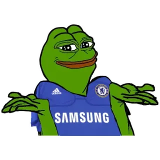 😏 Pepe the Frog SAMSUNG 페페, 개구리, 밈, 첼시 FC, 축구, 스포츠 telegram sticker