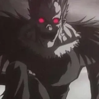 📓 Ryuk Death Note Аниме, Манга, Шинигами, Сверхъестественное, Ужасы telegram sticker