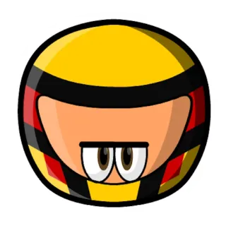 😐 ヘルメット, レーシング, 車, 黄色, スポーツ telegram sticker