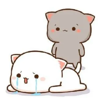 🐱 chat, mignon, kawaii, triste, pleure, animal telegram sticker