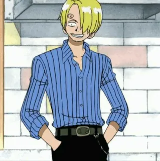 🎷 Sanji One Piece Anime, Kochen, Blond, Pirat, Raucher whatsapp sticker