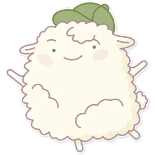 👏 agnello, carino, cartone animato, animale, pecora, adesivo telegram sticker