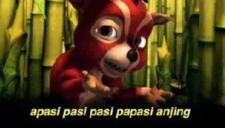 🤡 apasi pasi pasi papasi anjing мультфильм, животное, собака, мем telegram sticker