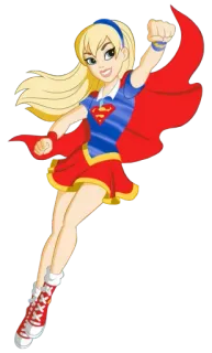 ✊ Supergirl superhero, girl, flying, cartoon, comic book, supergirl telegram sticker