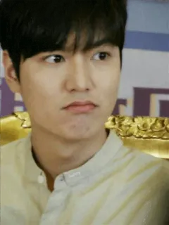 😕 Lee Min-ho Актер, Корейский актер, Мужчина, Знаменитость telegram sticker