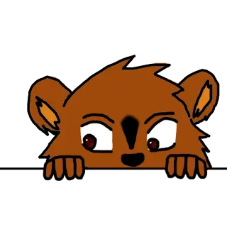 👀 dessin animé, animal, ours, illustration whatsapp sticker