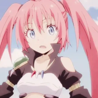 🍡 Milim Nava That Time I Got Reincarnated as a Slime Anime, Manga, Milim Nava, Tensei Shitara Slime Datta Ken, Rambut pink, Gadis anime telegram sticker
