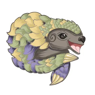 Funny Pangolin @ulyana_citer whatsapp stickers