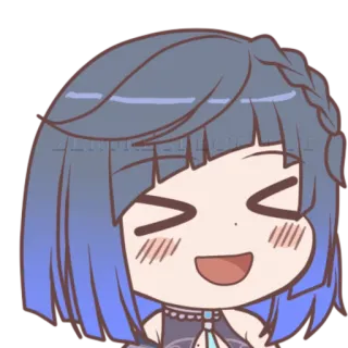 😆 anime, cute, cartoon, happy, chibi whatsapp sticker