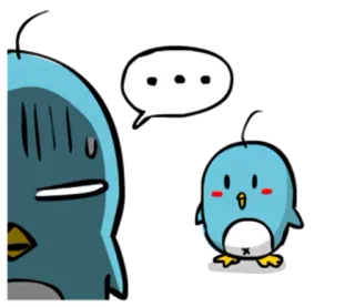 😒 pinguin, niedlich, tier, cartoon, kawaii telegram sticker