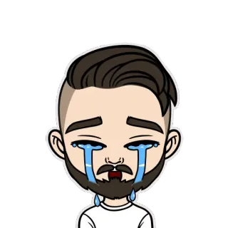 😭 khóc, buồn, nước mắt, avatar, bitmoji, cảm xúc telegram sticker