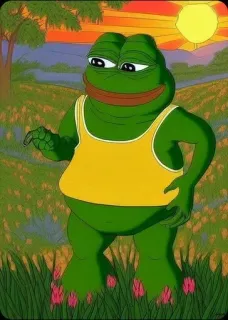 🌟 Pepe the Frog rana, meme, cartone animato, pepe, verde telegram sticker