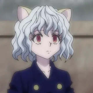🧊 Neferpitou Hunter x Hunter anime, cat, anthropomorphic, humanoid, villain, Chimera Ant telegram sticker