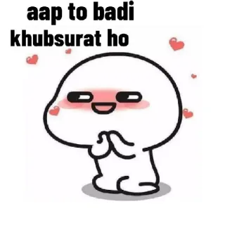 💖 aap to badi khubsurat ho Kartun, Cinta, Hati, Lucu, Sapaan, Hindi telegram sticker