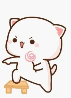 🤨 gatto, lecca-lecca, carino, animale, cartone animato telegram sticker