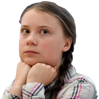 ☹️ Greta Thunberg Greta Thunberg, climate change, activist, environmentalist telegram sticker