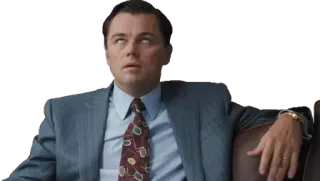 🙄 The Wolf of Wall Street leonardo dicaprio, mème, yeux qui roulent, le loup de wall street telegram sticker