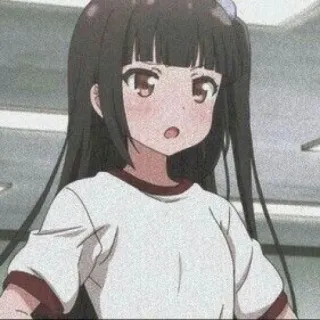 😟 anime, girl, cartoon, cute, schoolgirl telegram sticker