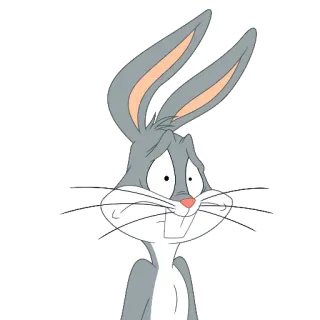 😒 Bugs Bunny desenho animado, coelho, coelho, Looney Tunes, Warner Bros, animação telegram sticker