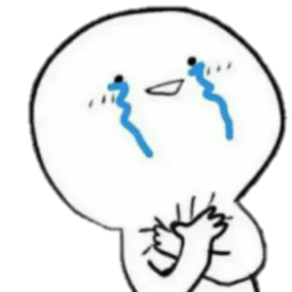 🤡 плачущий, грустный, эмоциональный, слезы, мультик telegram sticker