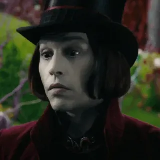 🎩 Willy Wonka Charlie and the Chocolate Factory Willy Wonka, Schokolade, Süßigkeiten, Fabrik, Film, Figur telegram sticker