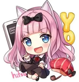👍 Chika Fujiwara Kaguya-sama: Love Is War YO Anime, Chibi, Kawaii, Dessin animé, Love is War, Chika, Fujiwara telegram sticker