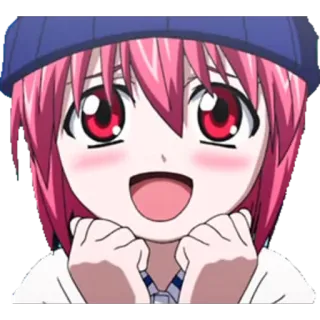 😍 Anime, Lindo, Chica, Feliz, Dibujos animados, Kawaii telegram sticker