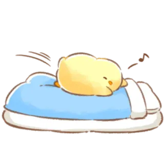 😴 цыпленок, сон, милый, животное, птица, мультфильм telegram sticker