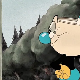 😶 Cuphead cuphead, dessin animé, jeu vidéo, autocollant whatsapp sticker