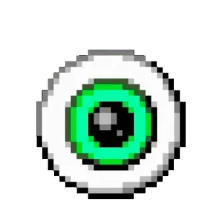 🌟 eye, pixel art, green eye, sticker telegram sticker