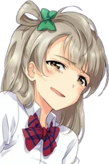 😨 ragazza anime, sorriso sardonico, personaggio, arte digitale whatsapp sticker
