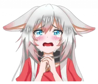 😭 anime, llorando, triste, chica, lágrimas, emocional telegram sticker