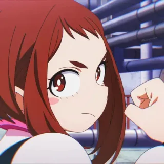😤 Ochaco Uraraka My Hero Academia Anime, My Hero Academia, Ochaco Uraraka, Manga, Charakter, Süß, Mädchen telegram sticker