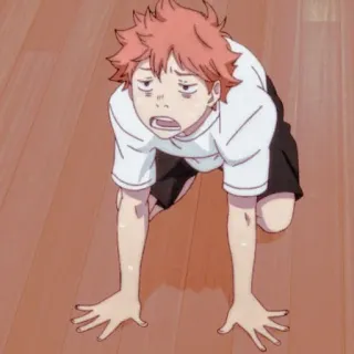 🏐 Anime, Épuisé, Fatigué, Drôle, Personnage, Manga whatsapp sticker
