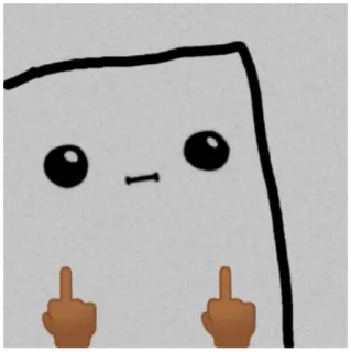 🖕 человечек, средний палец, оскорбительный, мультфильм, грубый, жест telegram sticker