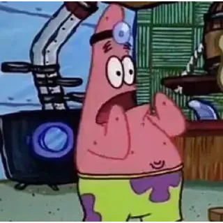 😱 Patrick Star SpongeBob SquarePants การ์ตูน, นิคเคิลโลเดียน, แพทริค, ดาว, หมอ telegram sticker