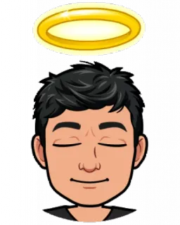 😇 angel, halo, avatar, person, good, innocent telegram sticker