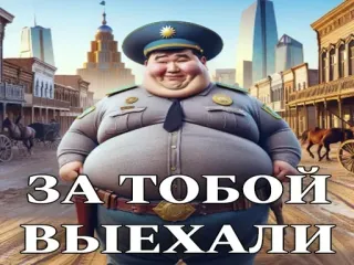 🚨 ЗА ТОБОЙ ВЫЕХАЛИ Polizei, Beamter, Sicherheit, Sheriff, dick, Uniform telegram sticker
