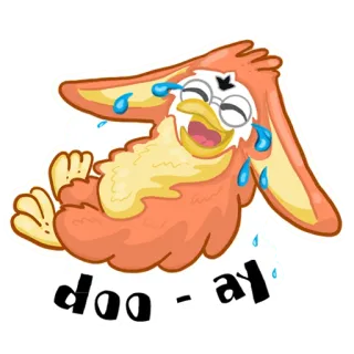 🤣 doo : ay cartoon, crying, tears, laughter, glasses, cute, sticker telegram sticker